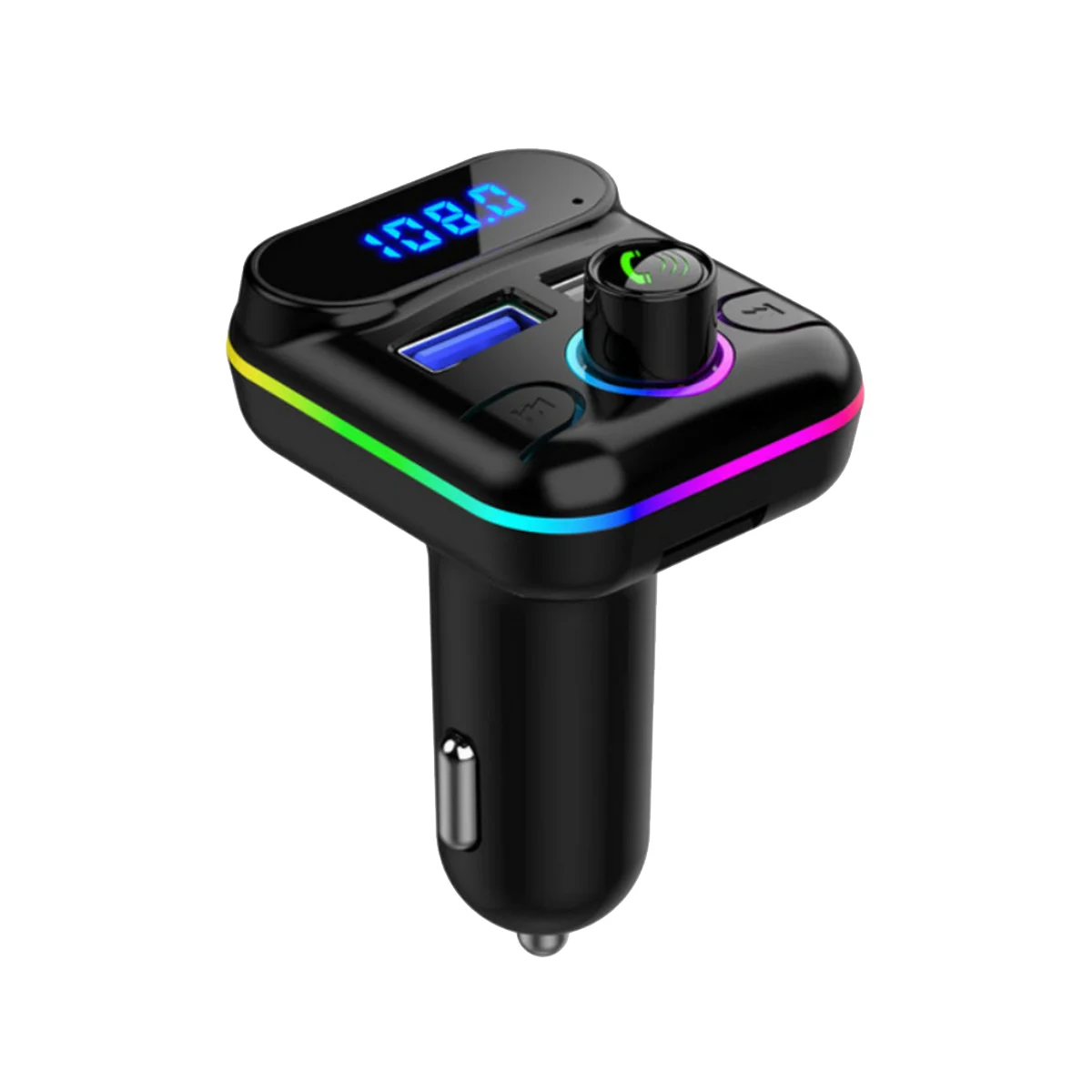 Auto Käed-Vabad-M33 Bluetooth-Compaitable 5.0 FM Saatja Dual USB Laadija Komplekt MP3-Mängija Disk Player0