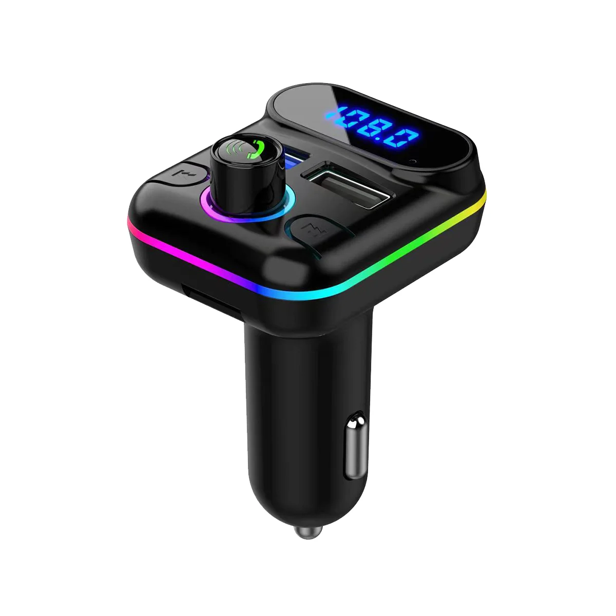Auto Käed-Vabad-M33 Bluetooth-Compaitable 5.0 FM Saatja Dual USB Laadija Komplekt MP3-Mängija Disk Player5