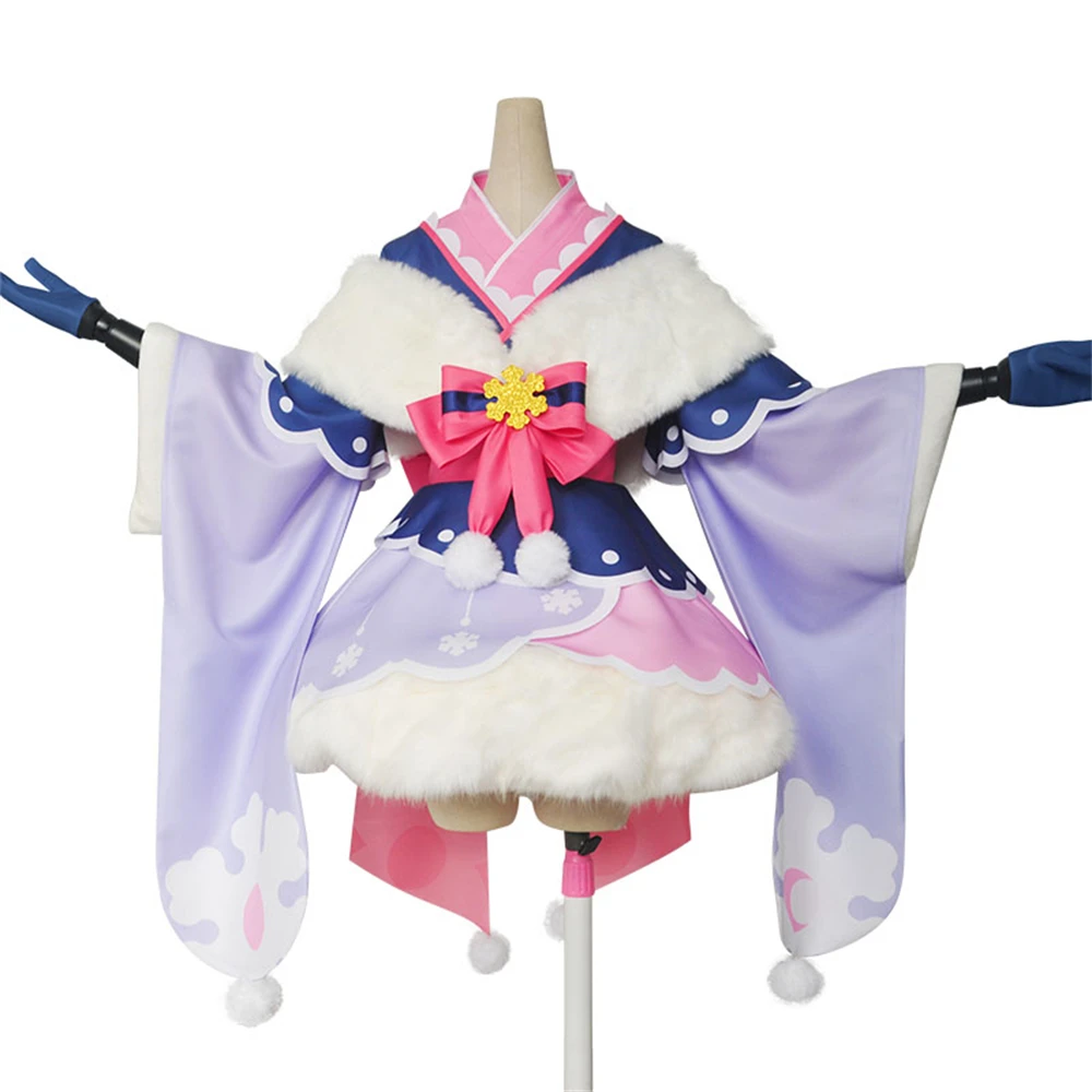 VOCALOID Snow Miku 2023 Cosplay Kostüüm Anime Miku Roleplay Jõulud Kleit Kostüümid Cosplay Riided5