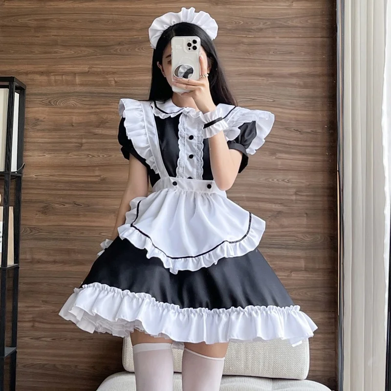 Jaapani Kawaii Lolita Tüdruk, Partei Vormiriietus Halloween Anime Cosplay Neiu Varustus Naiste Pool, Pluss Suurus Kleit, Põll Neiu Kostüümid0