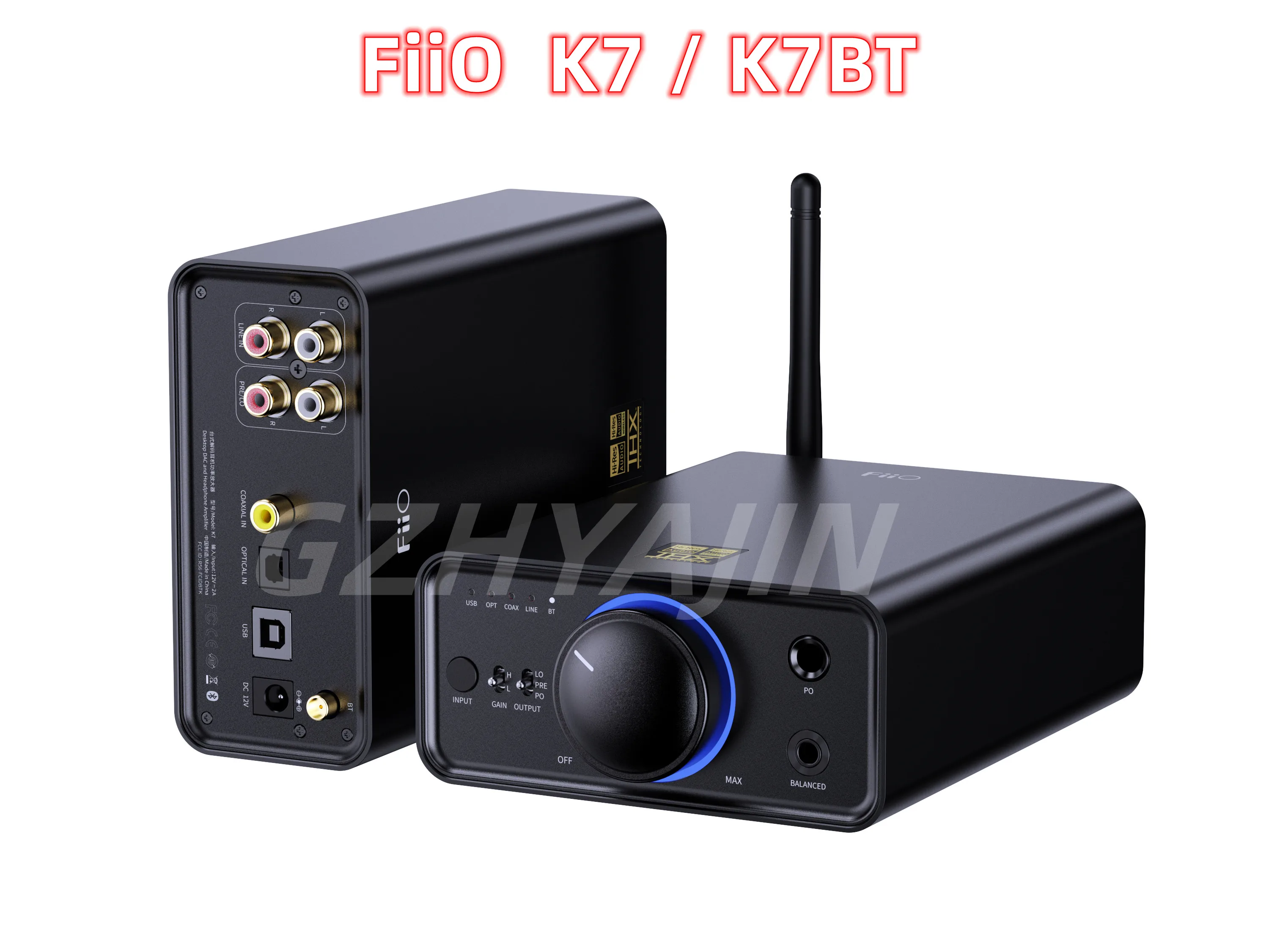 FiiO K7/K7 BT Tasakaalustatud HiFi Desktop DAC Kõrvaklappide Võimendi AK4493S*2 XMOS XU208 PCM384kHz DSD256 USB/Optical/Coaxial/RCA Sisend0