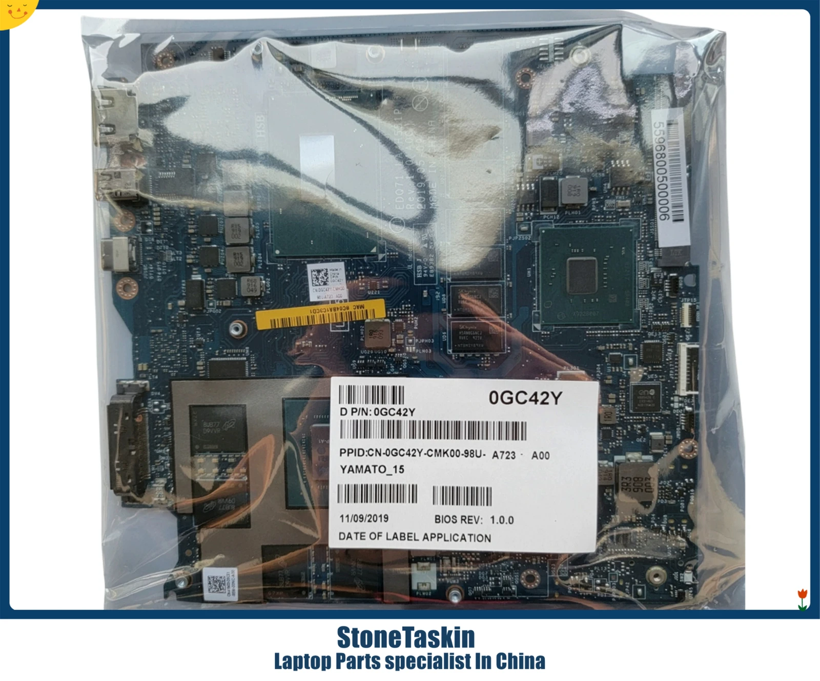 StoneTaskin Kasutada CN-0GC42Y LA-H551P Dell Alienware M17 R2 Sülearvuti Emaplaadi I7-9750H CPU GTX1650 4GB GPU 8GB RAM DDR4 GC42Y4