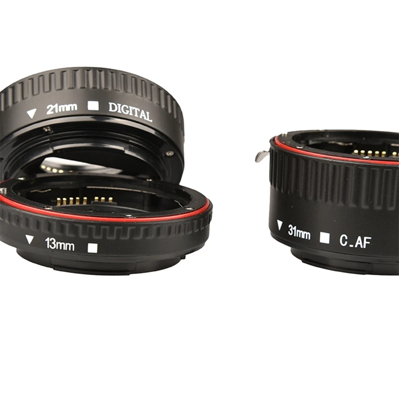 Makro vaherõngast Komplekt 3 Töö autofookuse Rõngad Ja Objektiiv SLR Uus Must ühildub Kaanonid Kõik EF Ja EF-S Objektiivid5