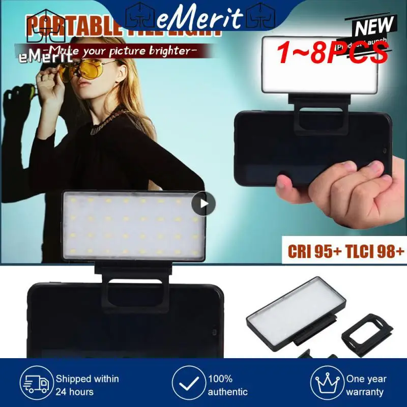 1~8PCS Mini LED Video Valgus Portable Fill Light Foto Kaamera Stuudio Ja Mobiilne Telefon Mini LED Video Valgus Vilgub Sisseehitatud0