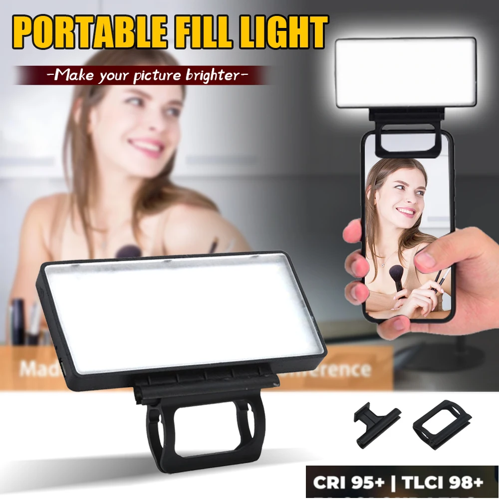 1~8PCS Mini LED Video Valgus Portable Fill Light Foto Kaamera Stuudio Ja Mobiilne Telefon Mini LED Video Valgus Vilgub Sisseehitatud2