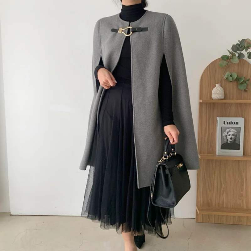 Komiyama O Kaela Üks Nupp, Vabaaja Jakid Varrukateta Mantlid Sügis-Talve Riided Naiste Korea Fashion Keebid Varustus3