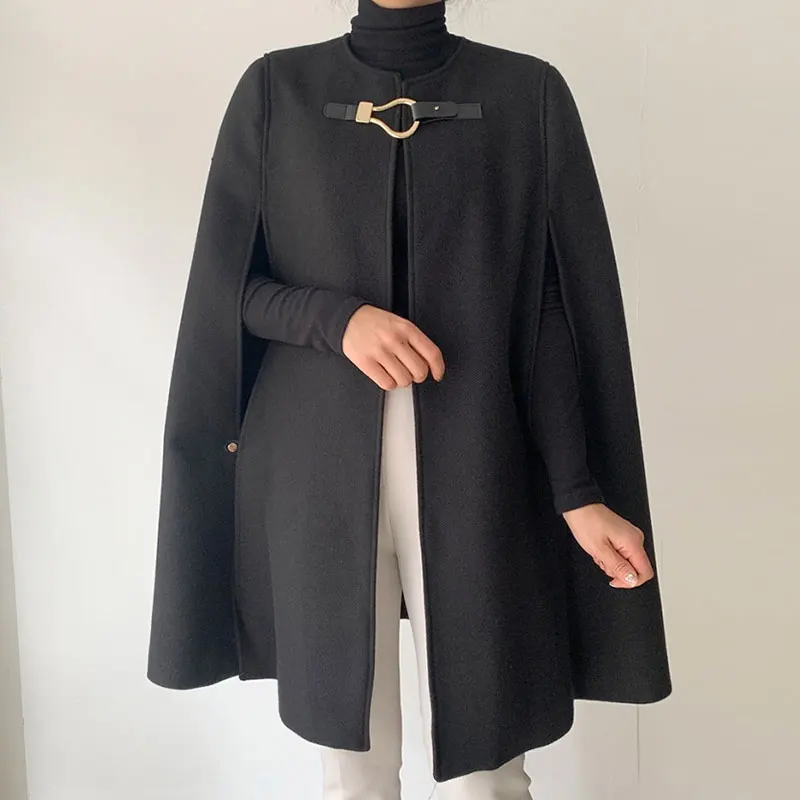 Komiyama O Kaela Üks Nupp, Vabaaja Jakid Varrukateta Mantlid Sügis-Talve Riided Naiste Korea Fashion Keebid Varustus4