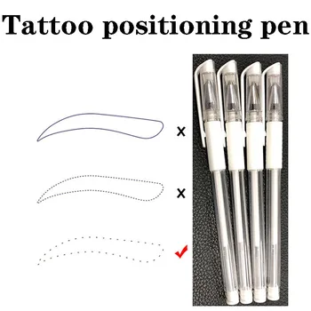 1TK Valge Kulmu Sm Pen Tätoveering Punkti Microblading Pen Alaline Meik Asjade Microblading Kirurgiline Naha Pliiats