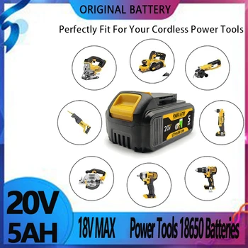 20V 5.0 Ah 6.0 Ah Vahetatav Li-ion Aku ühildub Dewalt 18V MAX Power Tools Originaal Akud