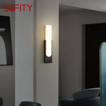 ANITA Interjöör Messing Sconce Valgustus LED 3 Värvid Must Vask Seina Lamp Lihtne Art Decor Maja Elu Tuba