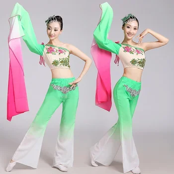 Etapi Kannavad Traditsioonilisi Hiina Folk Dance Kostüüm Naine Kostüümid Lapsed Yangko Tüdruk Laste Kleit Naistele