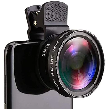 Fish Eye Telefon Objektiiv, 0.45 X Telefoni HD-Kaamera Objektiiv Makro Clip Objektiiv lainurk Objektiiv Objektiivi Mobiiltelefoni Kaamera