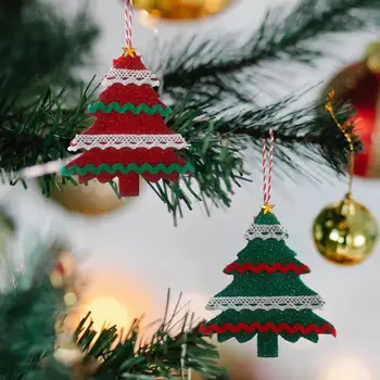 Glittering Christmas Tree Ornament Pidulik Partei Asjade Korduvkasutatavad Glitter Puu Rippuvad Kaunistused Toas Seina Ukse Käsitöö