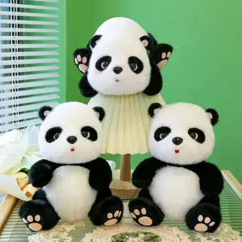 Hiina Panda -, Plüüš-Mänguasi, 3D Silmad Istudes/Lamades Panda Plushies Diivan Ornament Pehme Täidisega Loomade Nukk, Mänguasi Loomaaed Suveniiride Kodu Decora