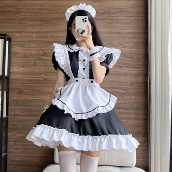 Jaapani Kawaii Lolita Tüdruk, Partei Vormiriietus Halloween Anime Cosplay Neiu Varustus Naiste Pool, Pluss Suurus Kleit, Põll Neiu Kostüümid