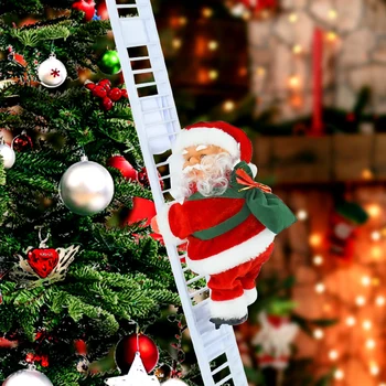 Kid Elektrilised Mööda Redelit Jõuluvana Palus Nuku Jõulukaunistused Xmas Tree Kaunistused Loov Muusika Mänguasjad Ripuvad Decor