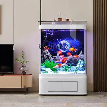 Klaas Kala Tank Suur Põranda Office Elutuba Ökoloogilise Muuta Vee Intelligentne Mikrofon Akvaarium