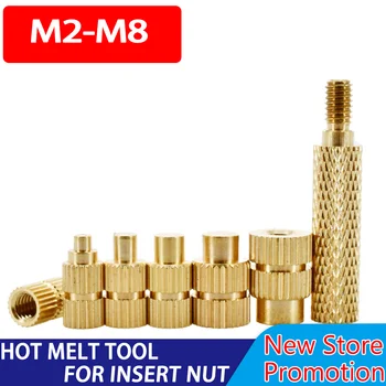 M2 M2.5 M3 M4 M5 M6 M8 Keermega võru abil Kütte-HeadInsert Mutter Hot Melt Vahend 3D Printer Sülearvutid Insertnut Implantaadi Pistik