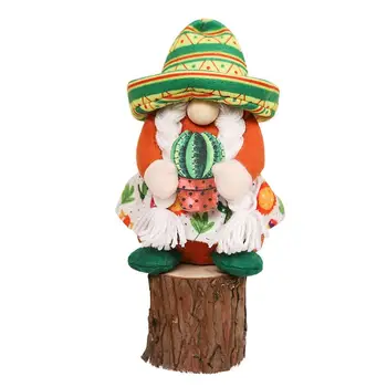 Mehhiko Karneval Gnomes Palus Mehhiko Gnome Decor Käsitsi Valmistatud Skandinaavia Folklooris Sombrero Leibkonna Kaunistused Kodu Köök