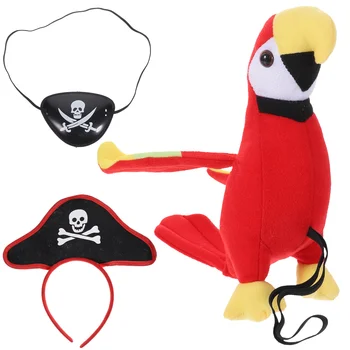 Piraatide Kleit Up Rekvisiidid Mänguasi Simulatsiooni Papagoi Silmade Mask Topis Kostüüm Peapael Õla