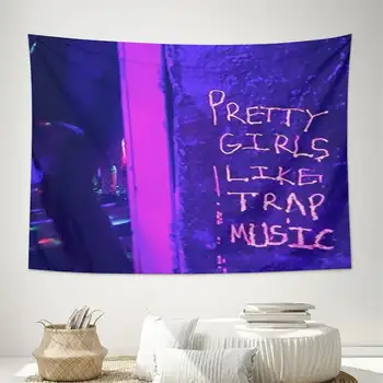 Retty Tüdrukud Nagu Lõksu Muusika Tapestry Hipi Räppar Seina Vaip eest Magamistuba Dorm Esteetiline Decor