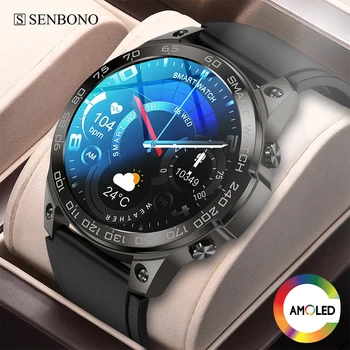 SENBONO 2022 NFC SmartWatch Mehed AMOLED 466*466 HD Ekraan Suur Aku Kellad Bluetooth Kõne IP68 Veekindel Smart Watch Naised