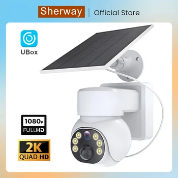 SHERWAY Q18 2K/4MP Wireless Solar Kaamera 4G SIM-Kaardi Pesa Turvalisuse Kaamera, WIFI, KAAMERA, Full Värv Öise Nägemise CCTV Video Kaamera