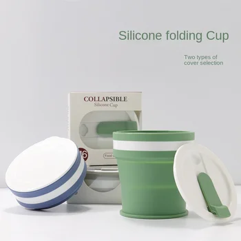 Silikoon kokkuklapitavad Cup ärireis väljas kaasaskantav cup office kohvi tass kingitus Cup TikTok sama hulgimüük