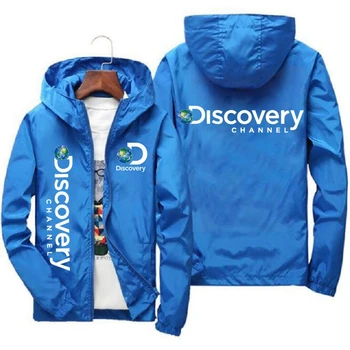 Uus Kuum Saleing Discovery Channel Prindi Jacket mens windbrea Uuring Ekspeditsiooni Teadlane Top Jope üleriided Windbreaker