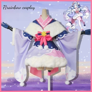 VOCALOID Snow Miku 2023 Cosplay Kostüüm Anime Miku Roleplay Jõulud Kleit Kostüümid Cosplay Riided