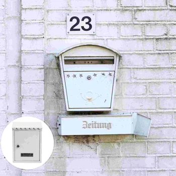 Väljas Veekindel Postitamise Kasti Raud Ajaleht Kasti Seinale Paigaldatud Letterbox