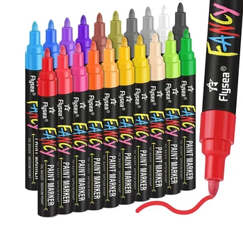 Värvi Pliiatsid Värvi Markerid, 20 Värvi Õli Baasil Veekindel Värv Sm Pen Set, Kunagi Fade Kiire Kuiv Ja Püsiv