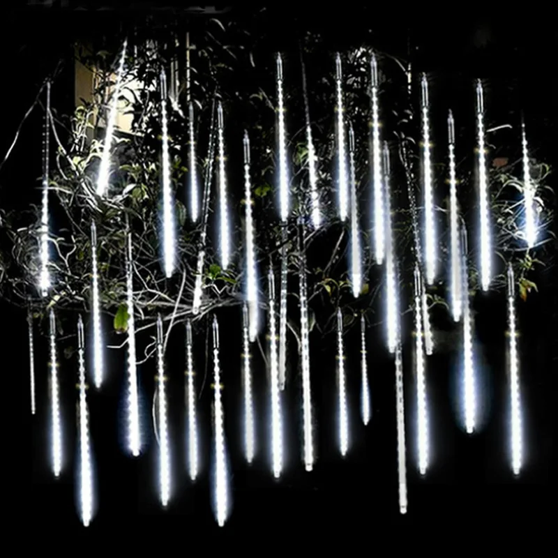 Päikeseenergial töötavad LED-Meteoor Dušš Kerge Puhkus String Kerge Veekindel Haldjas Aed Decor Väljas Led Street Vanik jõuluehe3