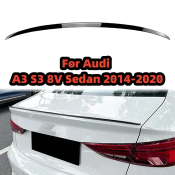 Auto Tagumine Spoiler Tiiva Audi A3, S3 8V 2014-2020 Sedaan, Tagumine Pagasiruumi Splitter Difuusor, Läikiv Must Carbon Look Keha Tuning Kit