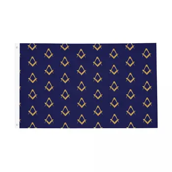 Freemason Muster Sinine Ruut Kompass Masonic Lipu Siseruumides Väljas Banner Polüester Teenetemärgi Ergas Värv 3x5 4x6 5x8 JALGA Lipud
