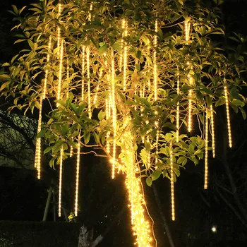 Päikese Väljas LED-Meteoor Dušš Tuled Alla Vihma Tilk Fairy String Kerge Veekindel jaoks jõulupidu Aia Kaunistused