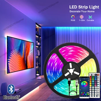RGB LED Riba Valgustus Luces Led 10M 15M 20M 30M Led Tuled, Bluetooth Music Sync Neoon Tuled 5050 Led Lindi Mängude Tuba Teenetemärgi